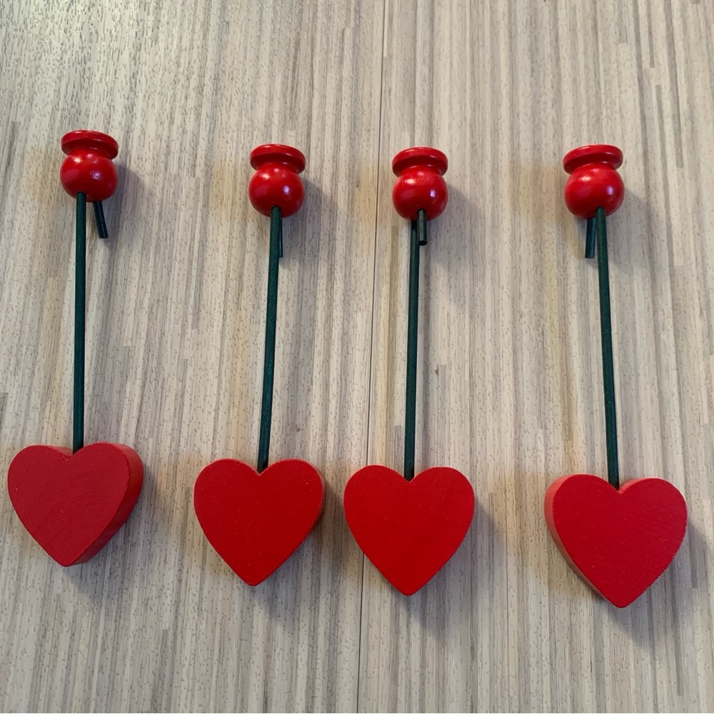 Scandinavian Heart Candle Holder for Christmas Tree- set of 4